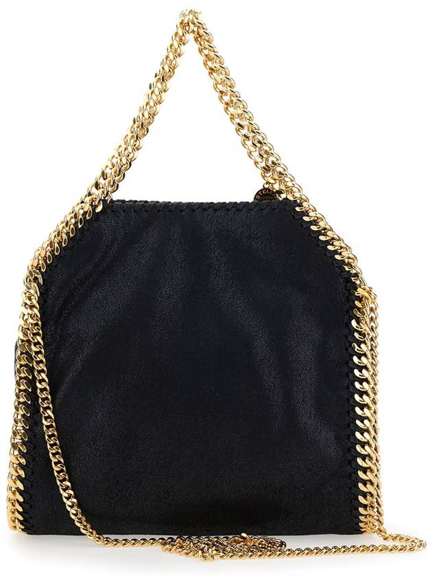 gold-plated Falabella mini tote bag black - STELLA MCCARTNEY - BALAAN 3