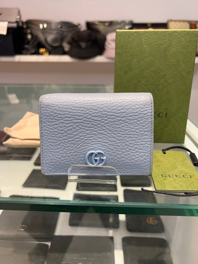 GG Marmont half wallet sky blue - GUCCI - BALAAN 2