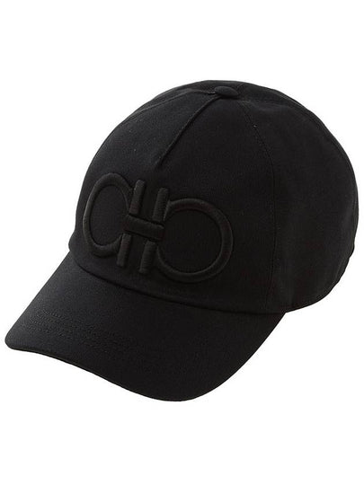 Gancini Logo Base Ball Cap Black - SALVATORE FERRAGAMO - BALAAN 2