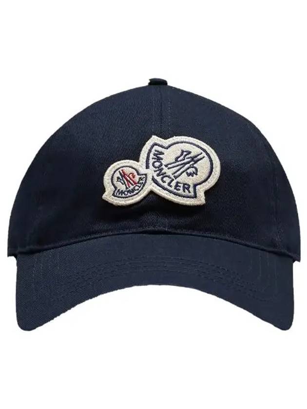 double logo ball cap navy - MONCLER - BALAAN 2