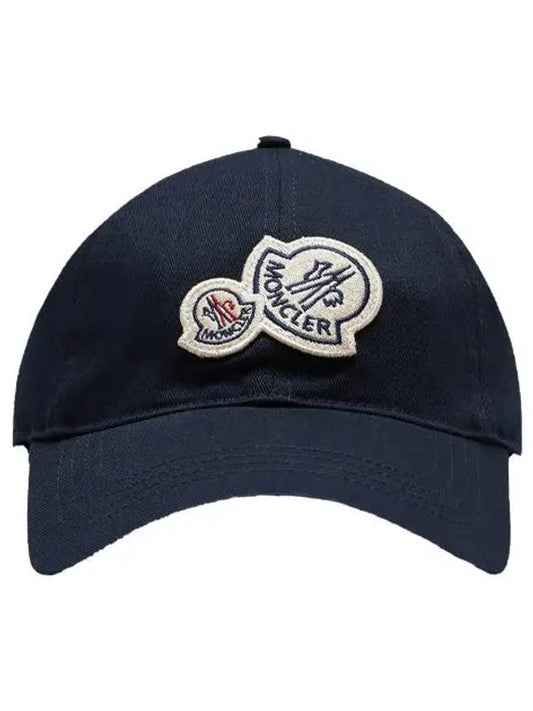 Double Logo Patch Ball Cap Navy - MONCLER - BALAAN 2