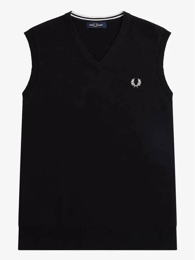 Classic V-Neck Knit Vest Black - FRED PERRY - BALAAN 2