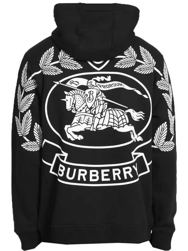 EKD Print Cotton Blend Hoodie Black - BURBERRY - BALAAN 4