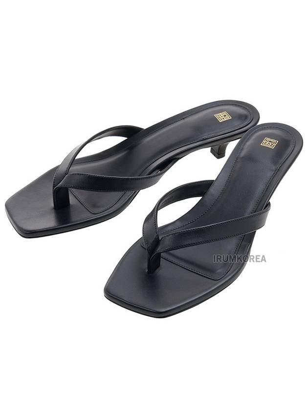 leather heel flip flops black - TOTEME - BALAAN 2