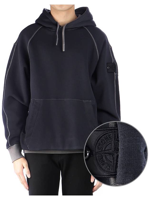 Shadow Project Wappen Patch Hoodie Charcoal - STONE ISLAND - BALAAN 2