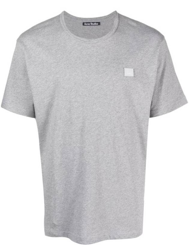 Face Logo Crew Neck Short Sleeve T-Shirt Grey - ACNE STUDIOS - BALAAN 2