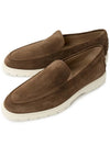 Suede Slipper Loafers Brown - TOD'S - BALAAN.
