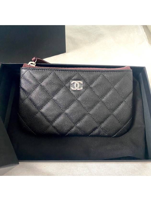 Classic Small Zipper Pouch Bag Black - CHANEL - BALAAN 3