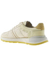 Men's 50 50 Lace-up Nylon Leather Low Top Sneakers Pastel Yellow - MAISON MARGIELA - BALAAN 4