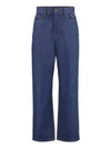 Women's Key Ring Hook Wide Straight Jeans - FENDI - BALAAN 2