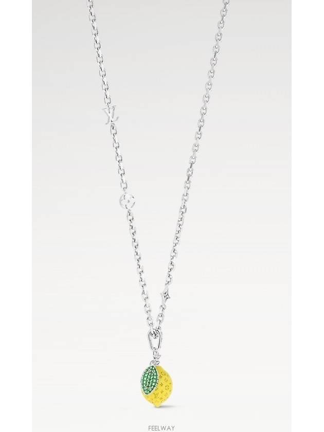 LV Fruits Limon Pendant Necklace Silver - LOUIS VUITTON - BALAAN 2