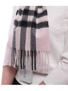 Check Cashmere Scarf Rose - BURBERRY - BALAAN 6