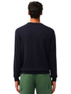 Crew Neck Merino Wool Knit Top Navy - LACOSTE - BALAAN 4