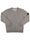 Light Fleece Crew Neck Sweatshirt Grey - CP COMPANY - BALAAN 3