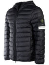 Loom Woven Chambers R-Nylon Down-TC Light Hoodie Down Jacket Black - STONE ISLAND - BALAAN 5