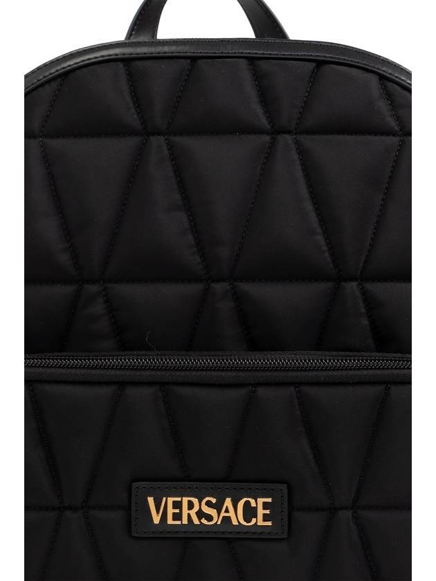 Versace Backpack With Logo Patch, Men's, Black - VERSACE - BALAAN 6