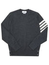 4 Bar Armband Classic Merino Wool Knit Top Dark Grey - THOM BROWNE - BALAAN 3