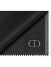 Essentials Double Sided CD Icon Silk Muffler Grey Black - DIOR - BALAAN 3