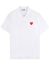 Comme des Gar ons Men s Heart Wappen White Collar AZ T006 051 5 - COMME DES GARCONS PLAY - BALAAN 3