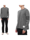 4-Bar Long Sleeve T-Shirt Grey - THOM BROWNE - BALAAN 2