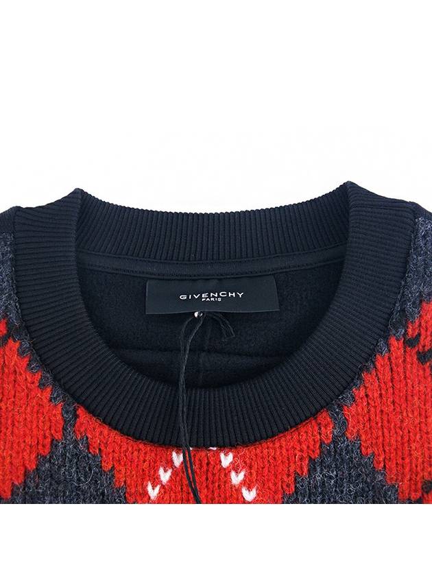 7300 657 001 Ranaul Argyle Knit Sweatshirt - GIVENCHY - BALAAN 5