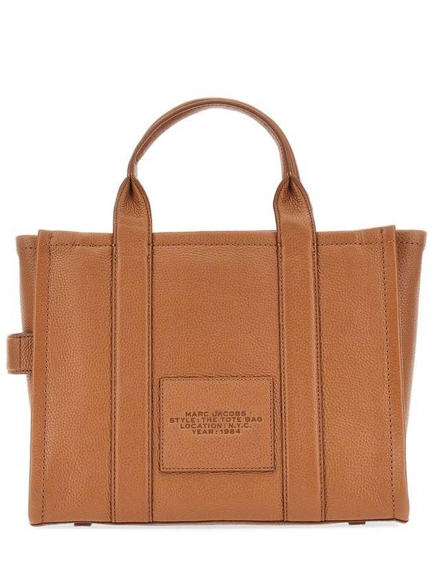 Logo Medium Leather Tote Bag Brown - MARC JACOBS - BALAAN 5