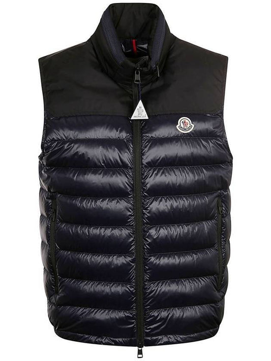 Ortac Ortac Logo Patch Padded Vest Navy - MONCLER - BALAAN 1