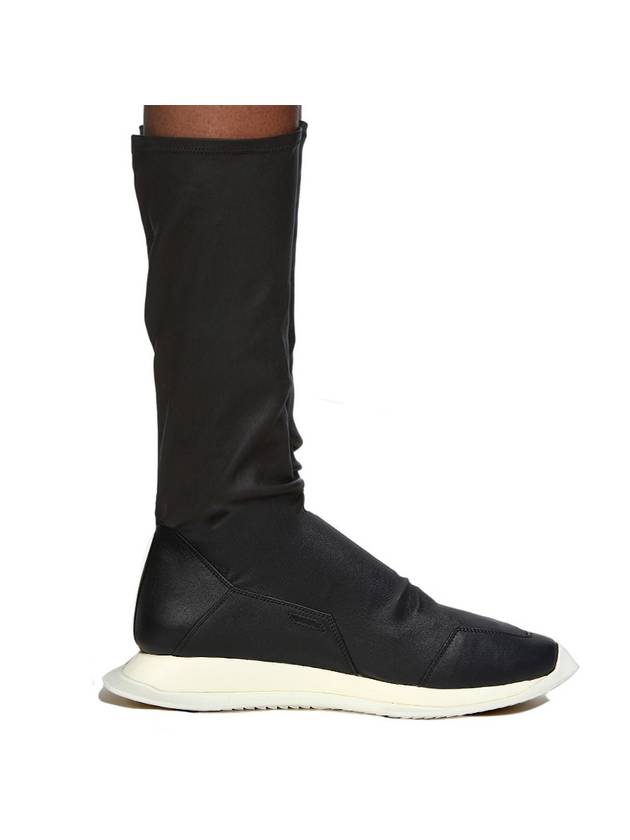 Men's Oblique Runner Stretch Chelsea Boots Black - RICK OWENS - BALAAN 1