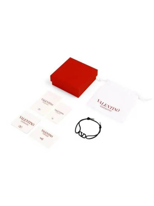 Valentino 4Y2J0Q15 CVJ 0NO J0Q15 Garavani V logo leather bracelet - RED VALENTINO - BALAAN 5