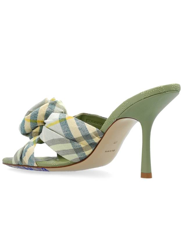 Burberry Heeled Mules ‘Mews’, Women's, Green - BURBERRY - BALAAN 5