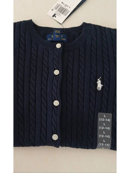 Girls cable knit cotton cardigan - POLO RALPH LAUREN - BALAAN 1