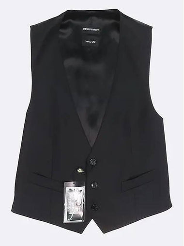 Armani Black Color Virgin Wool 100 Men s Vest 52 - GIORGIO ARMANI - BALAAN 1