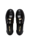 Brushed Leather Penny Loafers Black - MIU MIU - BALAAN 7