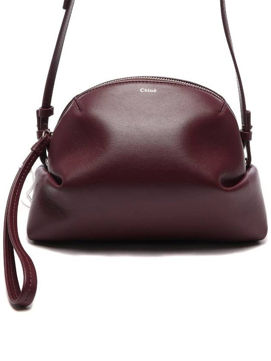 Judy leather mini cross bag burgundy - CHLOE - BALAAN.