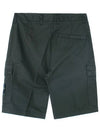 Men's Logo Patch Cargo Shorts Charcoal - STONE ISLAND - BALAAN 3
