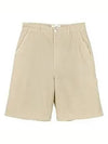 Men's Worker Fit Bermuda Shorts Beige - AMI - BALAAN 6