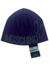 01152 004 Clothespin pattern purple gray beanie - MOSCHINO - BALAAN 1