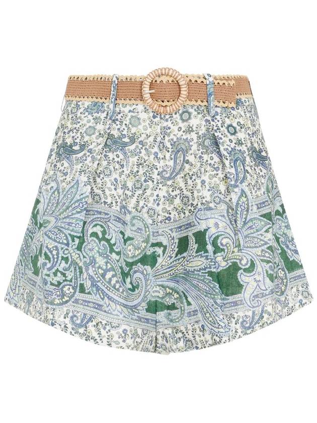 24FW short pants 7453ASS242 GRPA GREEN PAISLEY - ZIMMERMANN - BALAAN 2