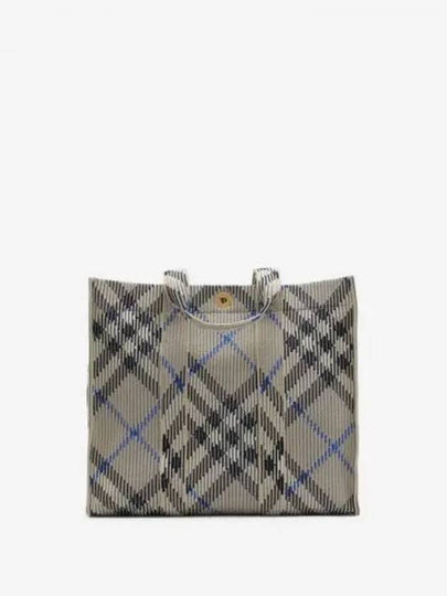 medium check knitted tote bag 8090405 - BURBERRY - BALAAN 2