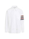 4-bar Oxford Long Sleeves Shirt White - THOM BROWNE - BALAAN 2