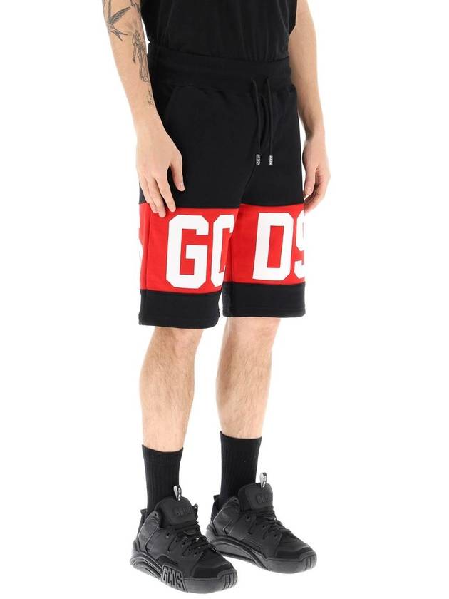 Logo Band Regular Sweat Shorts Black - GCDS - BALAAN 3