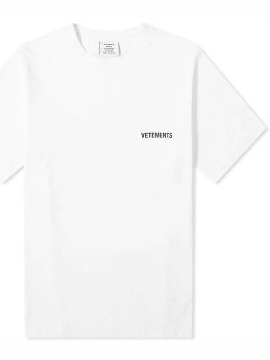 Mini Logo Printing Short Sleeve T-Shirt White - VETEMENTS - BALAAN 2