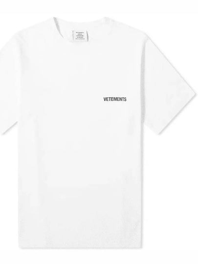 Mini Logo Printing Short Sleeve T-Shirt White - VETEMENTS - BALAAN 2