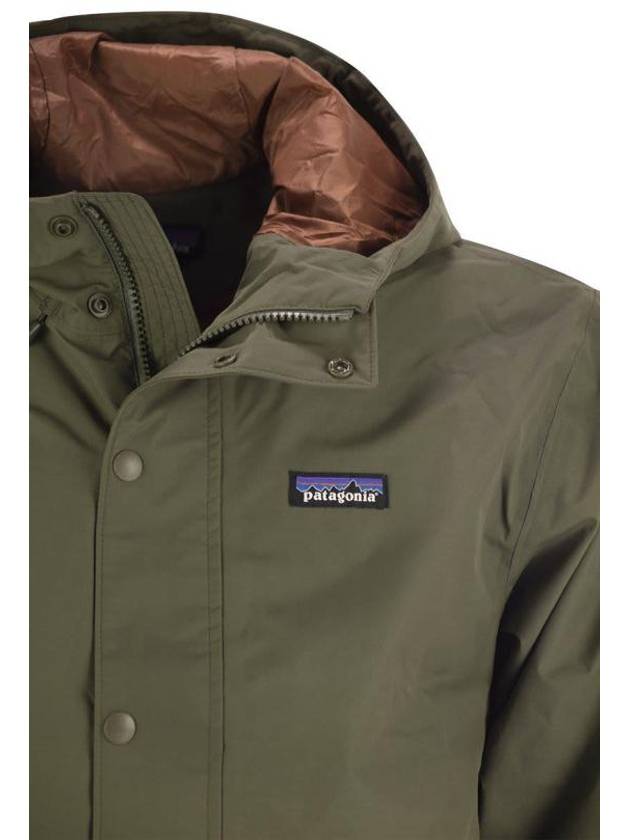 Men's Jackson Glacier Rain Hooded Jacket Ink Basin Green - PATAGONIA - BALAAN 5