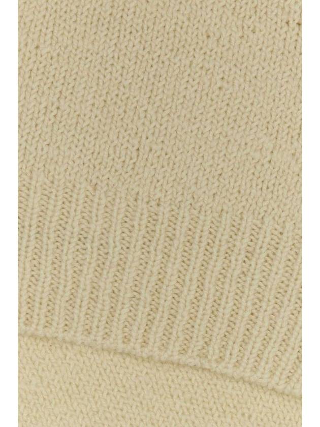 Irregular Texture Wool Knit Scarf Ivory - JIL SANDER - BALAAN 3