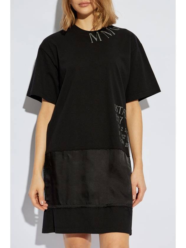 MM6 Maison Margiela Dress With Print, Women's, Black - MAISON MARGIELA - BALAAN 3