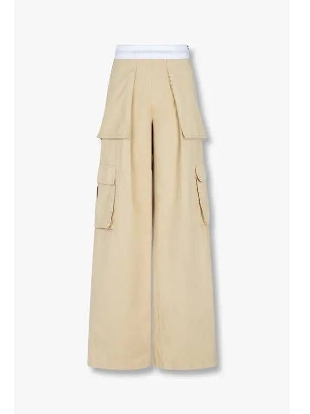 Striped banding cargo pants beige - ALEXANDER WANG - BALAAN 1