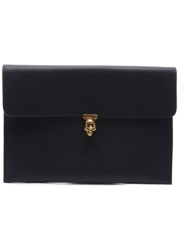 Women’s Gold Skull Clutch Bag 358701_BPT0G_1000_18S - ALEXANDER MCQUEEN - BALAAN 1