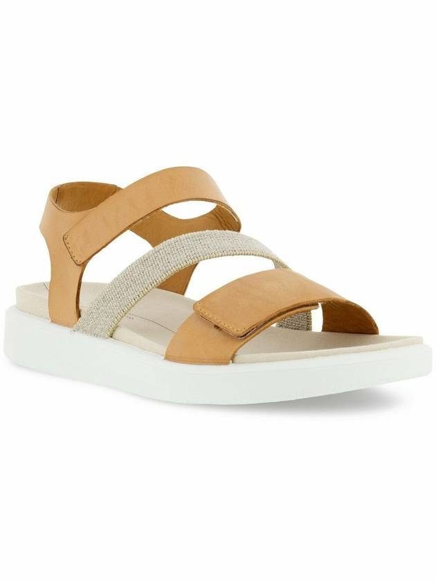 Flowt Strap Flat Nubuck Sandals Brown - ECCO - BALAAN 1