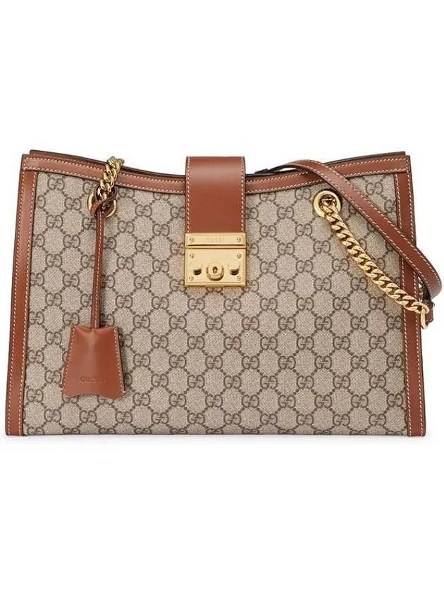 GG Padlock Supreme Medium Shoulder Bag Brown - GUCCI - BALAAN 1